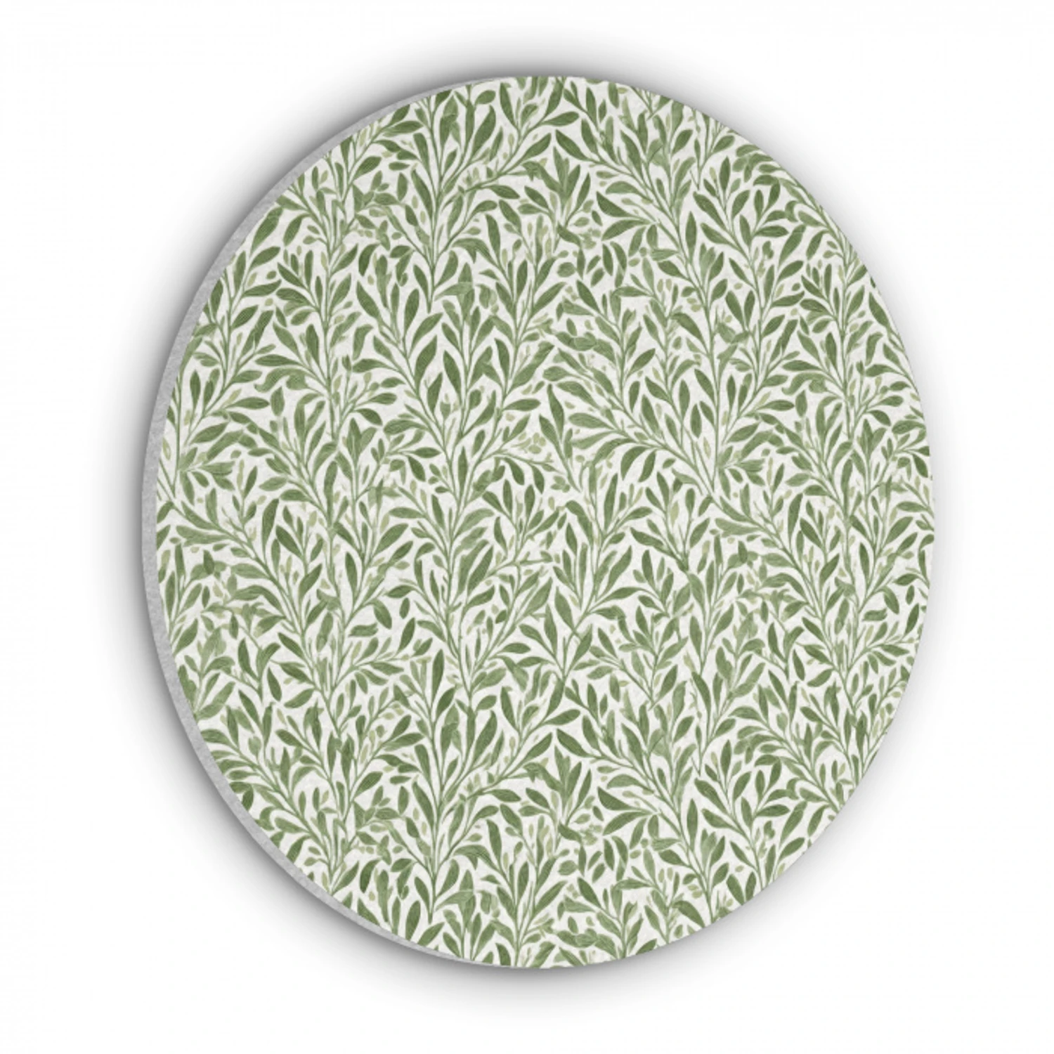 Botanisch - Takken - Groen Akoestische PET Vilt - Rond klein 838 -3d