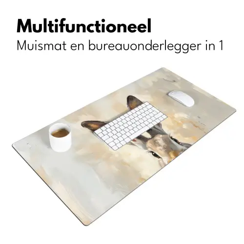 Haas - Oren - Bruin Muismat XXL klein -sfeer4