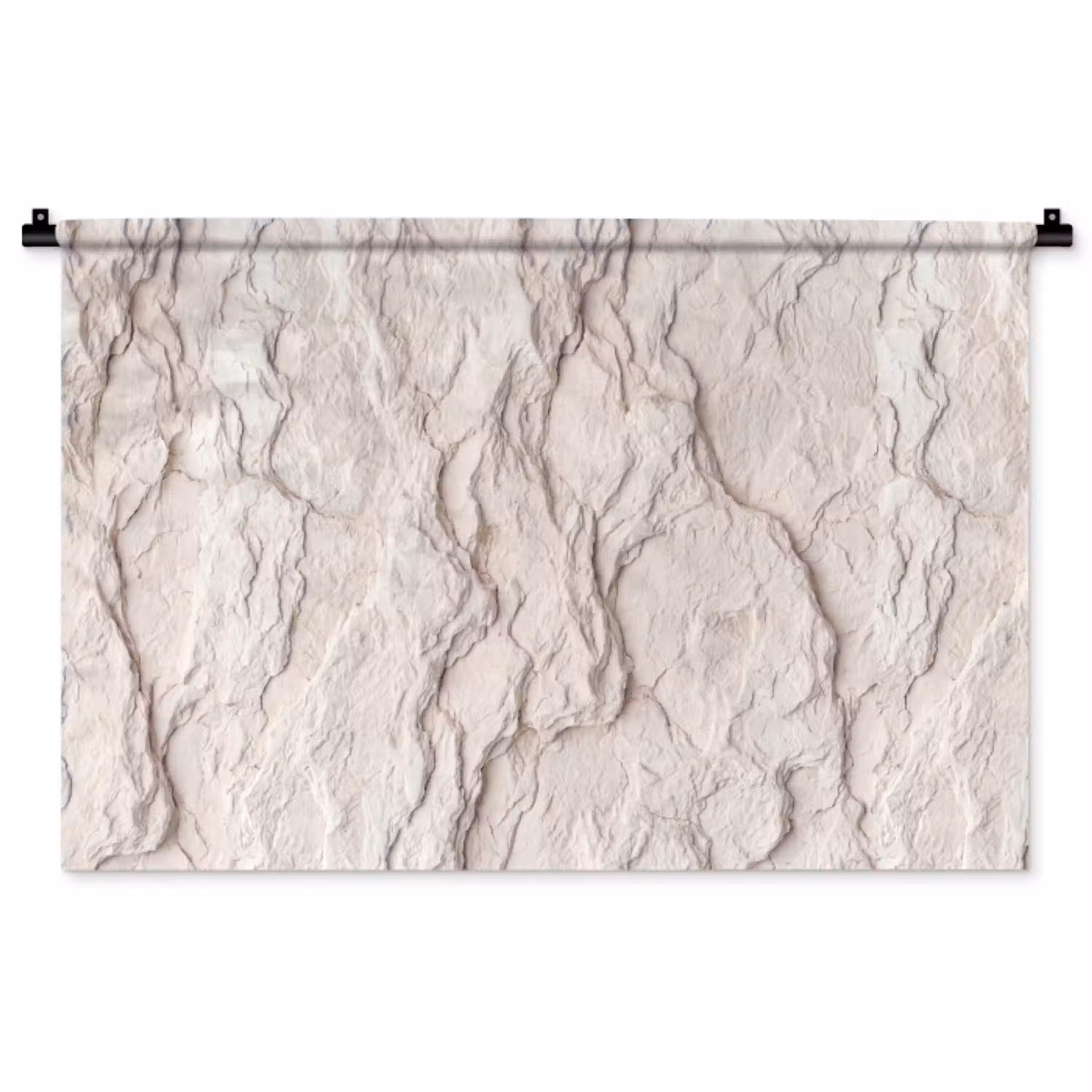 Rots - Structuur - Natuur - Beige - Abstract Wandkleed katoen middel -zz3d
