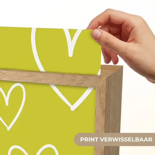 Groen - Hartjes - Wit Light Box met kabel (Kinderlampje) klein -USP_websiteprintNL