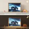 Monstertruck - Blauw - Neon - Lichten Light Box met batterij (Wandlamp kind) middel -sfeer3_kind