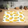 Citroenen - Wit - Bloemen - Patroon Inductie beschermer vinyl 3mm klein 276 -sfeer5