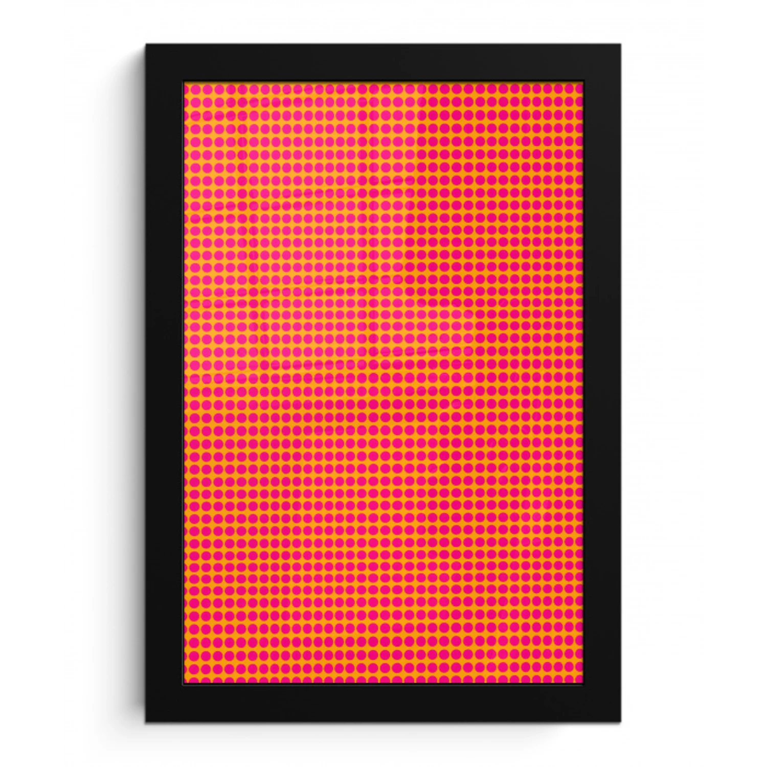 Modern - Stippen - Oranje fotolijst zwart zonder passe partout klein 224 -3d