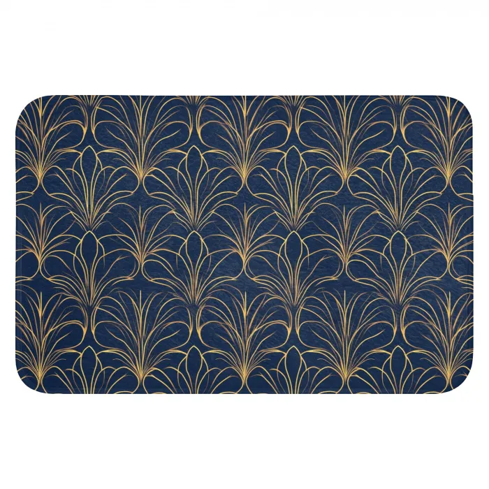 Deco - Waaier - Blauw Badmat klein 997 -3d