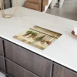 Hout - Keukengerei - Stilleven - Tegels Inductie beschermer vinyl 3mm middel -sfeer8