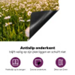 Madelief - Veld - Heuvels - Groen Inductie beschermer vinyl 3mm middel -zzzzzzz-cc-onderkant