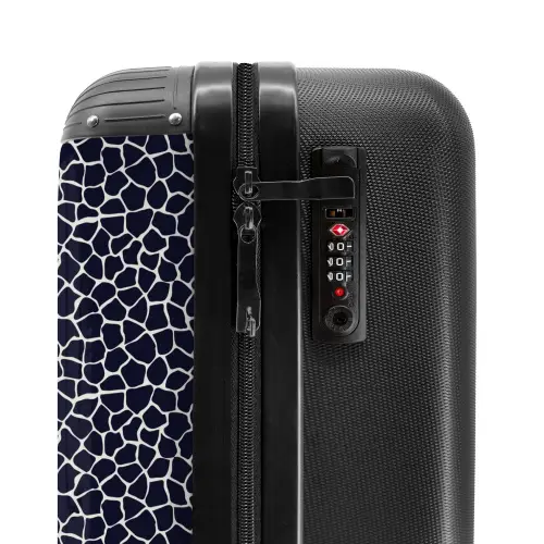 Dieren print giraf blauw NBS - Handbagage koffer - Kinderen Unisex middel -slot