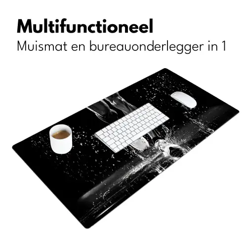 Hardloopschoenen - Rennen - Druppels - Zwart Muismat XXL klein -sfeer4