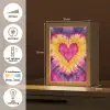 Tie dye - Hartvorm - Vlammen - Oranje Light Box met kabel klein -USP_NL