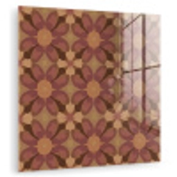 Retro - Bloemen - Bruin plexiglas 5mm klein 11 -zzzproduct_nieuw