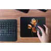 Bloem - Orchidee - Oranje muismat rubber klein -toetsenbord
