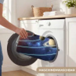 Ruimte - Zonnestelsel - Blauw Badmat klein -USP_WasbaarDE