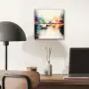 Abstract - Kleurexplosie - Landschap aluminium wit klein -sfeer5