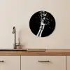 Champagne - Zwart - Spetters - Popping KitchenYeah - Keuken - Wandcirkel Forex klein -sfeer3