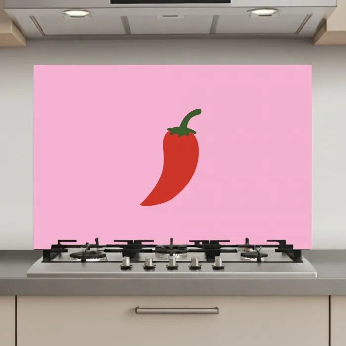 Peper - Rood - Illustratie keuken achterwand spatscherm klein -3d_website