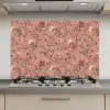 Botanisch - Bloemen - Roze keuken achterwand spatscherm klein 900 -3d_website