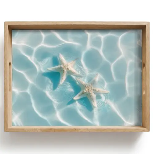 Zeesterren - Golvend water - Rustgevend Dienblad Rechthoek middel -z3d_shopping