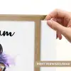 Paard - Dieren - Meiden - Paars - Bruin Light Box met batterij (Wandlamp kind) middel -USP_websiteprintNL