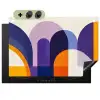 Vormen - Abstract - Grafisch - Oranje Inductie beschemer met haakjes klein -3d