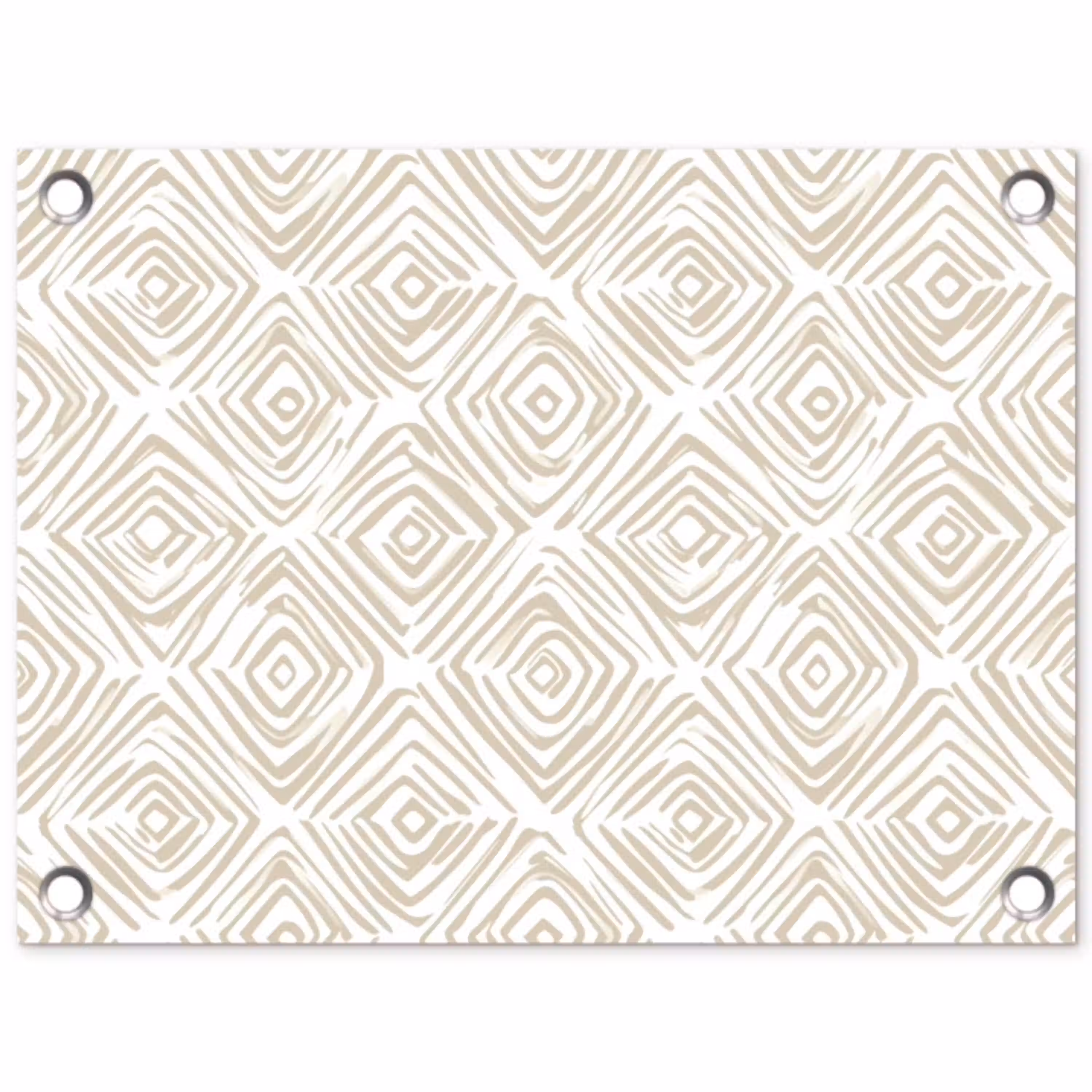 Abstract - Ruit - Beige tuinposter los doek klein 239 -3d