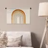 Minimalistisch - Boog - Lijnen - Beige Wandkleed katoen klein -sfeer4