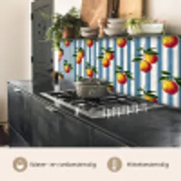 Strepen - Citroen - Blauw keuken achterwand 2 middel 871 -usp_NL