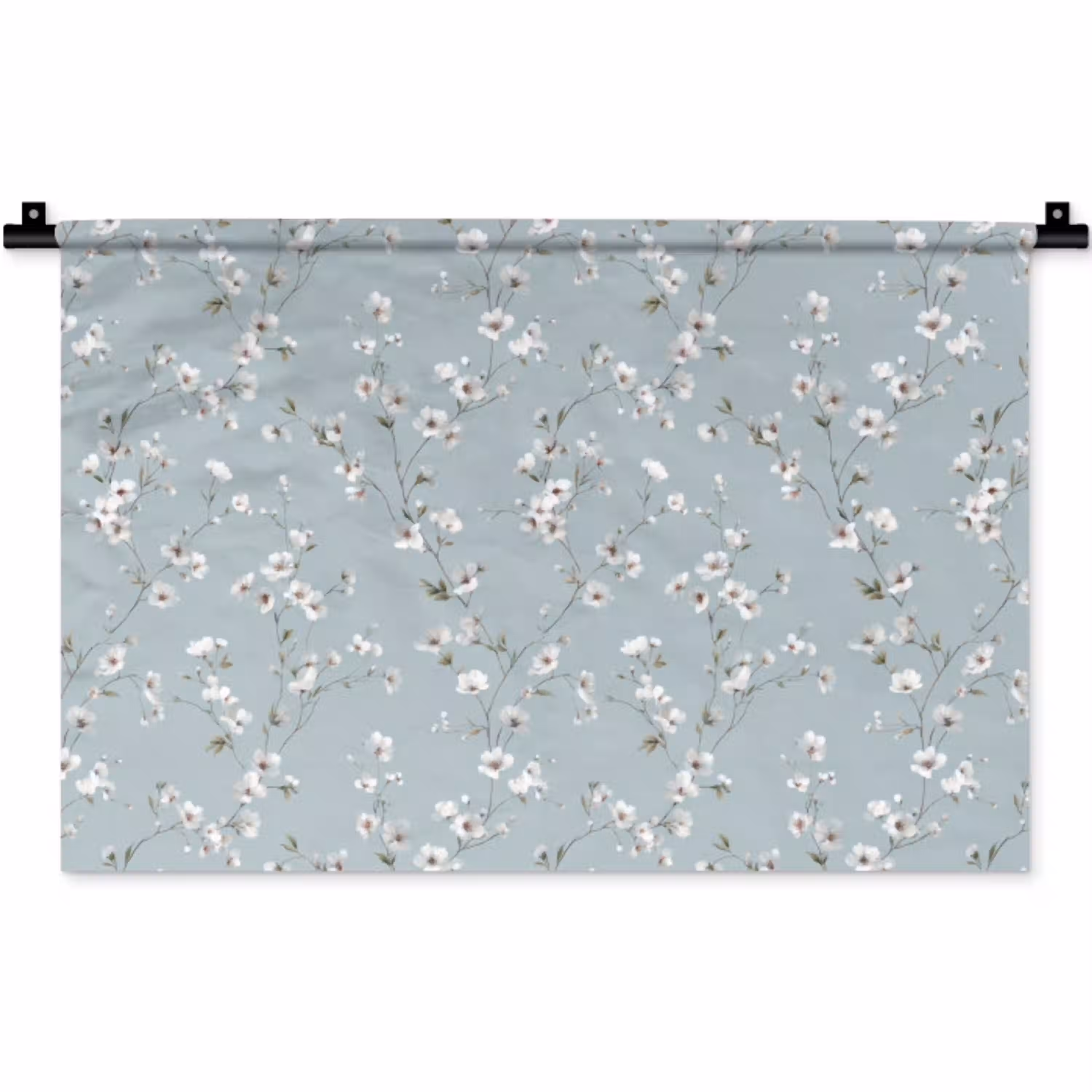 Klassiek - Bloemen - Blauw Wandkleed katoen klein 269 -zz3d