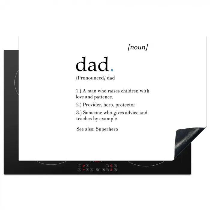 Spreuken - Papa definitie - Quotes - Dad Inductie beschermer vinyl 3mm klein -3d