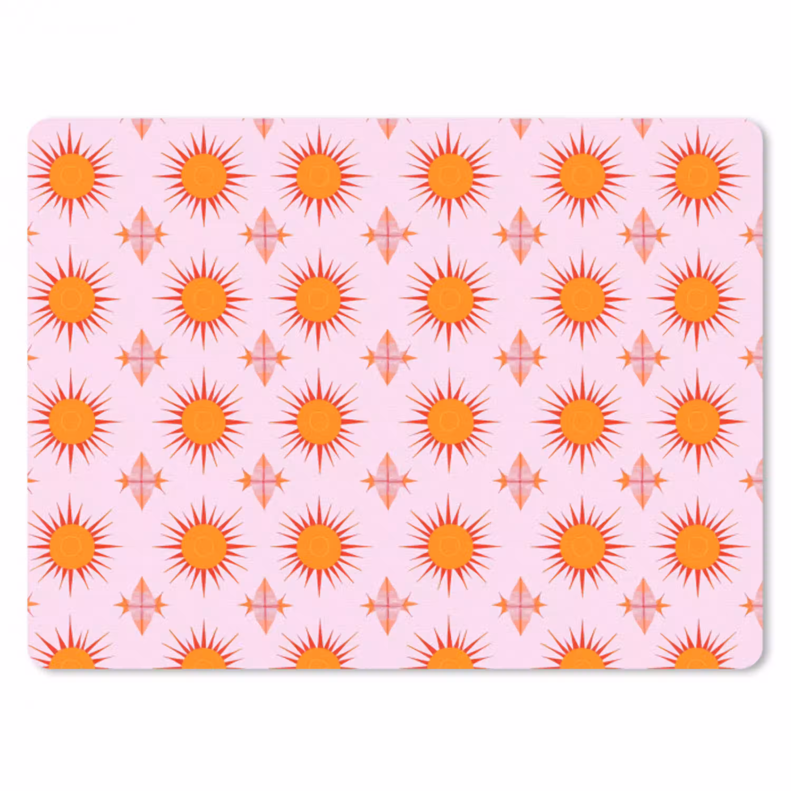 Zon - Patroon - Roze muismat rubber klein 262 -3d
