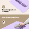 Mucho amor - Paars - Gelaagde letters Inductie beschemer met haakjes klein -ky-schoon-nl