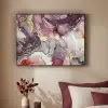 Marmer - Rood - Paars - Goud Textielframe zwart klein -sfeer1