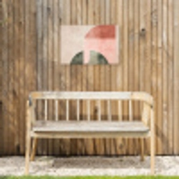 Cirkel - Abstract - Roze Tuinposter op houten frame 2 cm dik klein -sfeer4