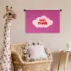 Girl power - Wolk - Roze Wandkleed katoen klein -wsfeer5_kind