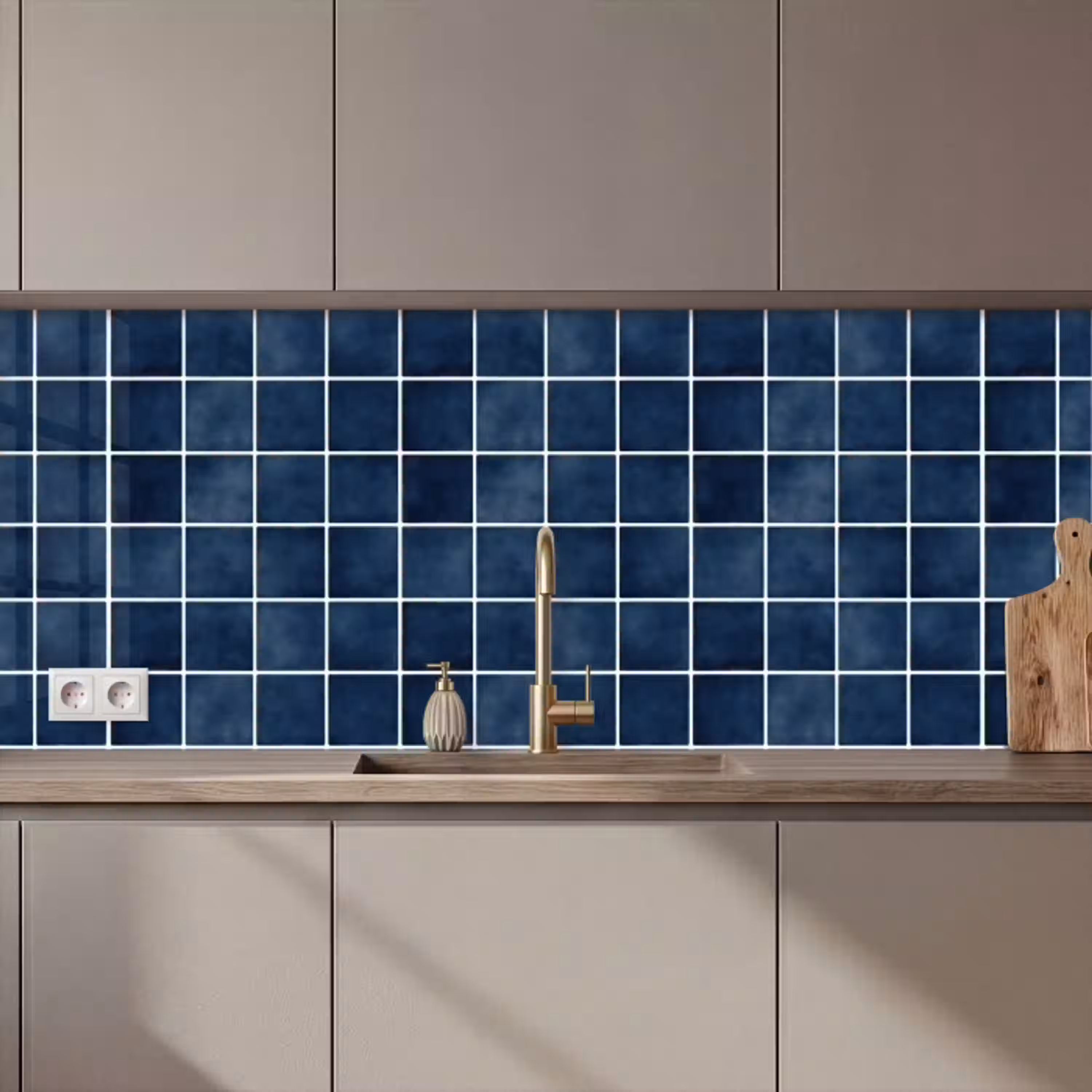 Tegel - Modern - Blauw keuken achterwand 2 middel 871 zz_3dshopping