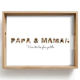 Papa et Maman - Collage de lettres Dienblad Rechthoek middel -z3d_shopping
