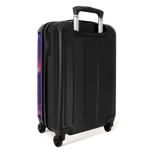 Paarse Eenhoorn in Magische Omgeving NBS - Handbagage koffer - Unisex middel -achterkant