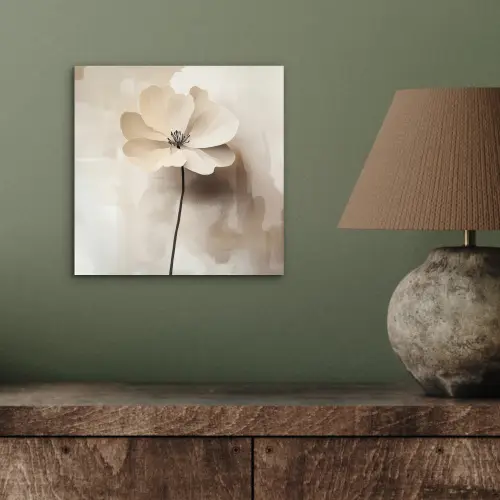 Bloem - Beige - Verf - Schaduw aluminium wit klein -sfeer2