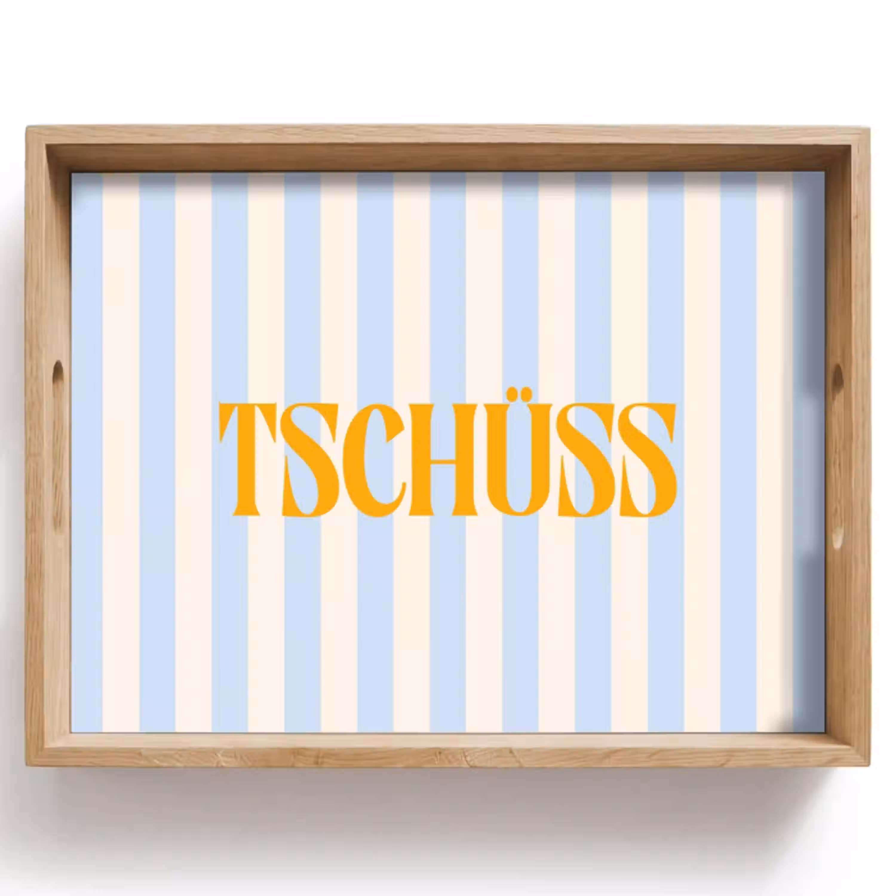 Oranje - Blauw - Strepen - Tschüss Dienblad Rechthoek middel -z3d_shopping