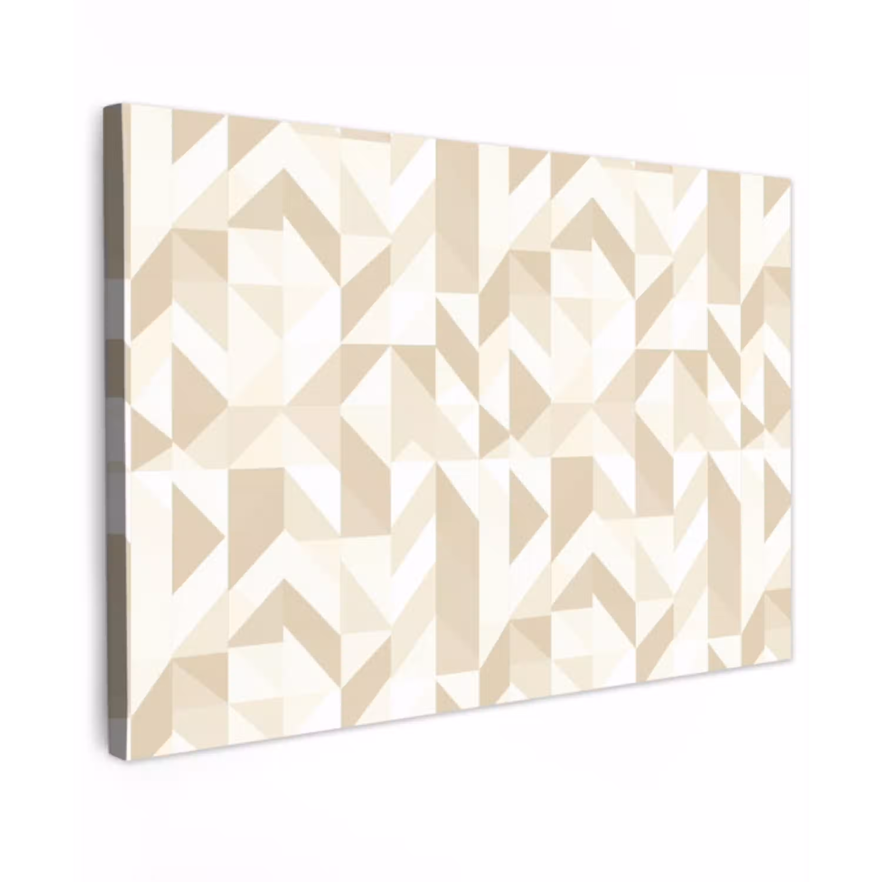 Modern - Abstract - Beige Tuinposter op houten frame 2 cm dik klein 845 -3d