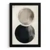Cirkels - Vorm - Beige - Abstract fotolijst zwart zonder passe partout klein -3d