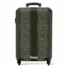 Grijs groene slangenhuid met symmetrische schubstructuur NBS - Handbagage koffer - Kinderen Unisex middel -productfoto_recht