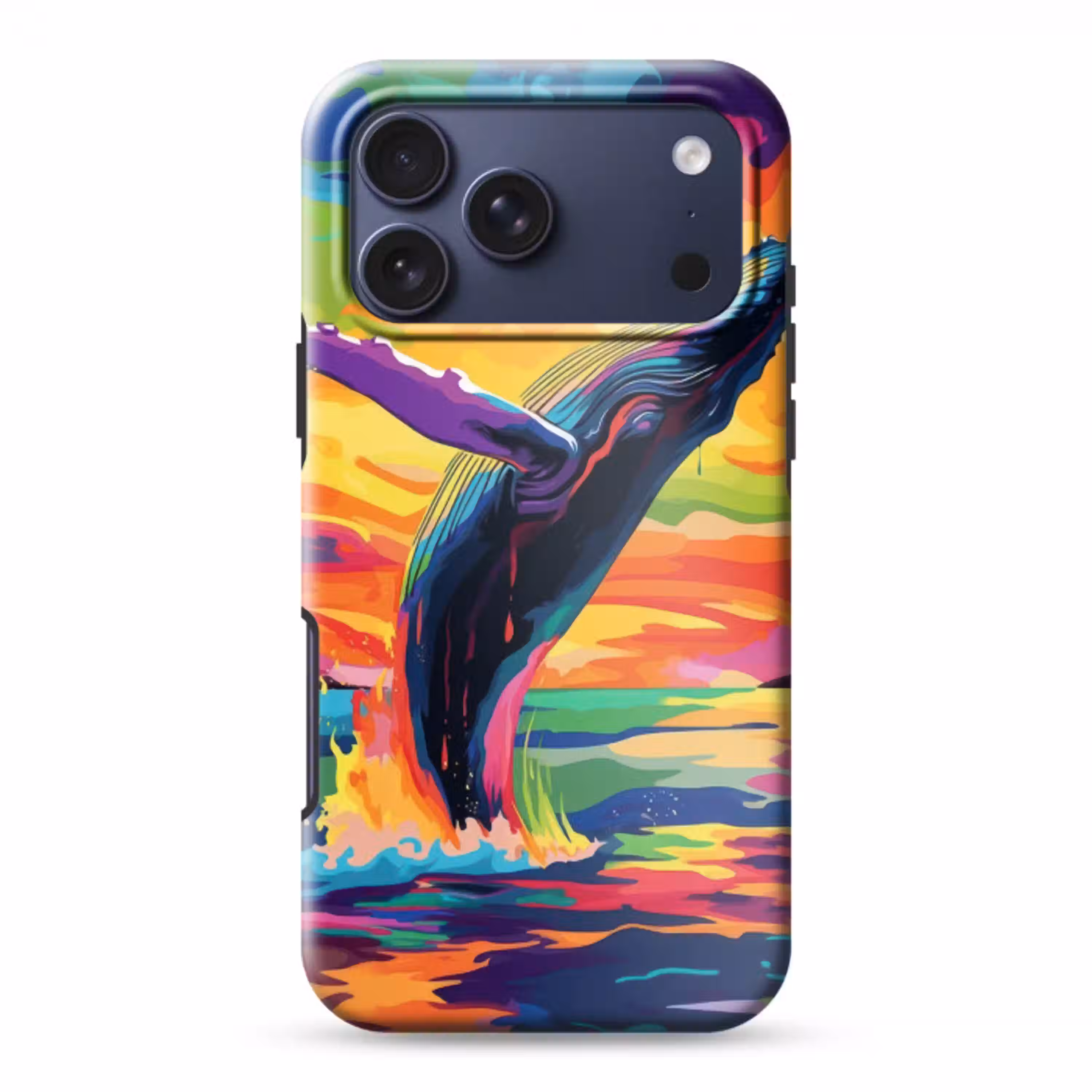 Zonsondergang - Walvis - Geschilderd - Kleurrijk Toughcase MagSafe Apple iPhone 17 Pro Max klein -3d