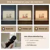 Vazen - Bloemen - Bladeren - Minimalistisch Light Box met batterij (Wandlamp) middel -USP_lichtkleurNL