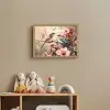Vogels - Bloemen - Roze - Pastel Light Box met batterij (Wandlamp kind) middel -sfeer2_kind