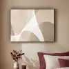 Vloeiende vlakken - Harmonieus - Golvend Textielframe zwart klein -sfeer1