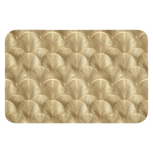 Patroon - Waaier -  Goud Badmat klein 997 -3d