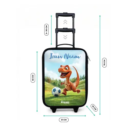 Voetbal - Dino - Sport Kinderkoffer - Zwart klein -productfoto_formaten
