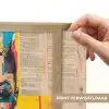 Vrouwengezicht - Krantenpapier - Abstract - Roze Light Box met batterij (Wandlamp) middel -USP_websiteprintNL