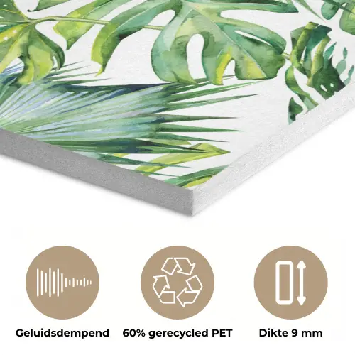 Bladeren - Monstera - Tropical - Jungle PET vilt klein -closeup_NL