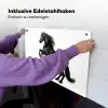 Zwart - Paard - Portret Inductie beschemer met haakjes klein -ky-ophangen-de